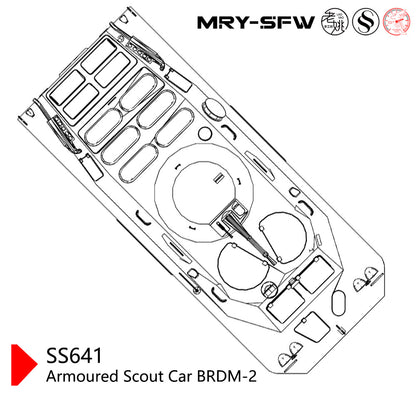 SSMODEL SS200641 1/200 Military Model Kit USSR Armoured Scout Car BRDM-2