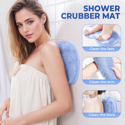 Foot Back Scrubber Exfoliating Silicone Massager Pad Cleaning Mat Bath Shower