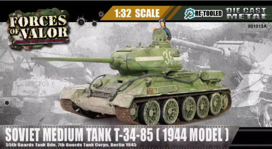 1:32 FOV T-35-85 MEDIUM TANK #36 Berlin 1945 Diecast Military Armor Army Model