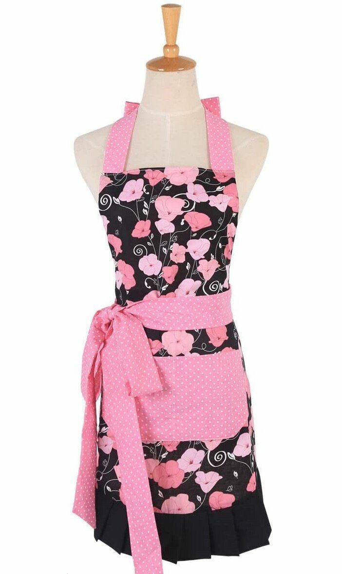 Women Retro Aprons 70x70cm Cotton Plus Size Vintage Cooking Kitchen Cleaning Bib