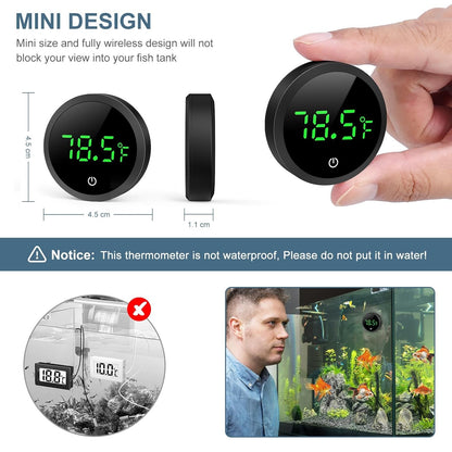 Aquarium Digital Thermometer LED Fish Tank Temperature Gauge Touch Screen Lot