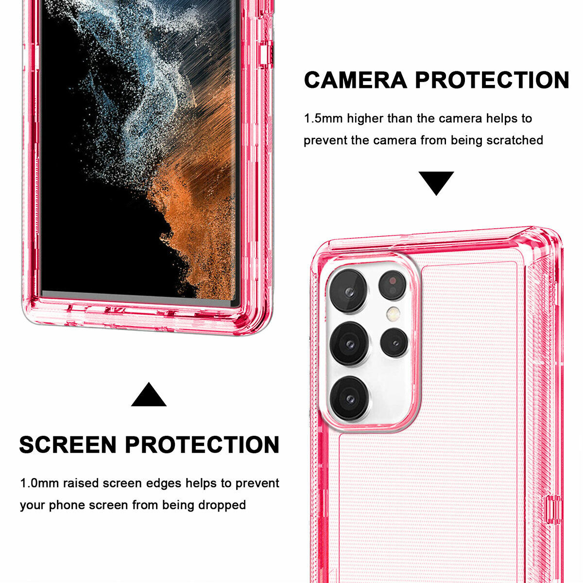 Luxury Clear Case Kickstand Clip Stand Holster Cover For Galaxy S22 5G/ Ultra/ +