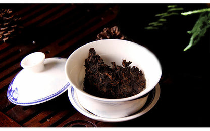 Menghai Heaven Earth Bulang Aged Rhythm Puer Shu Pu-erh Tea Cake 2015 357g Ripe