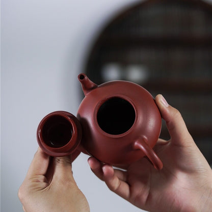 Yixing Zisha Dahongpao Clay Tea Pot Pottery Teapot Marked 7 Infuser Holes
