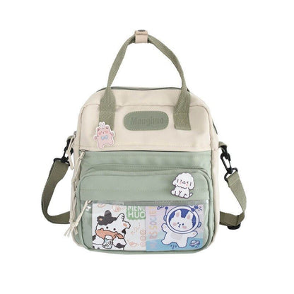 Small Backpack Nylon Bags Lightweight Zipper Bookbag Travel Rucksack 24*9*26 CM