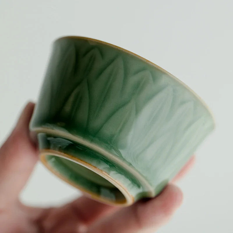 60ml Ceramic Retro Master Cup Chinese Pu 'er Horseshoe Tea Cup Kung Fu Teaware