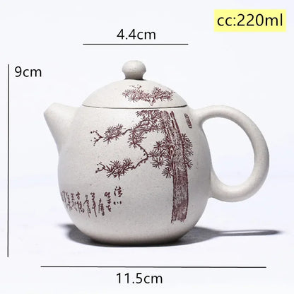Yixing Tea Pot Handmade Dragon Egg Shape Purple Clay Teapot Beauty Kettle