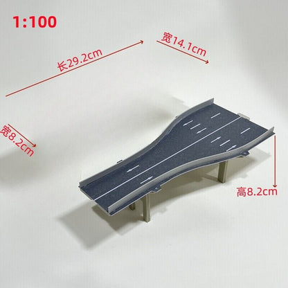 1/64 /150 Scale Diorama City Highway Street Road Bridge Model Scene Viaduct Toys
