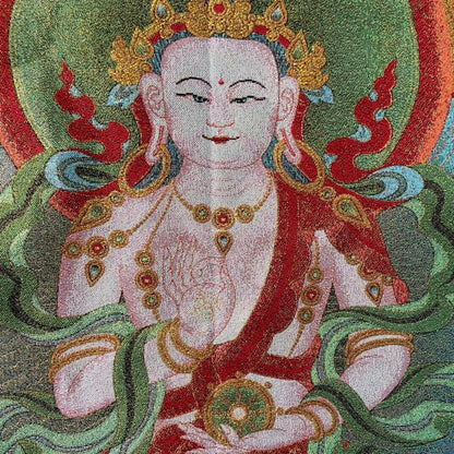 Ancient Tangka Embroidery Guanyin Bodhisattva in Tibet, China 60*90CM（观音菩萨208#）