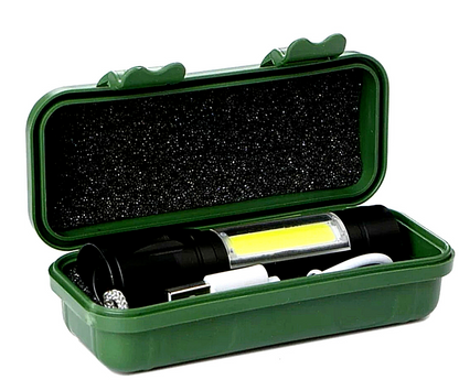 Linterna LED RecargableTactica Militar de Alta Potencia Con Lampara Incluye BOX