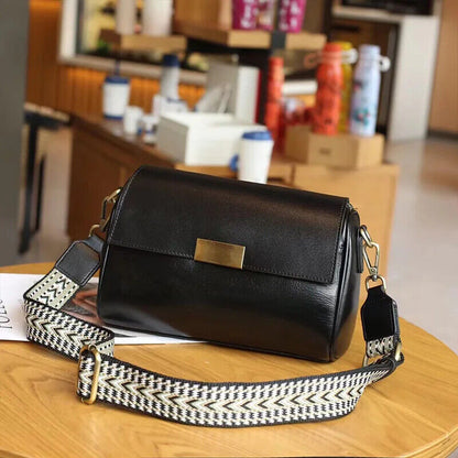 Women Versatile Cow Leather Shoulder Bag Ladies Crossbody Bag Layer Handbag