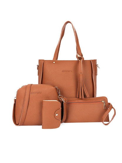 Ladies PU Leather Crossbody Bag Women Bag Set Shoulder Bag Purse Female Handbag