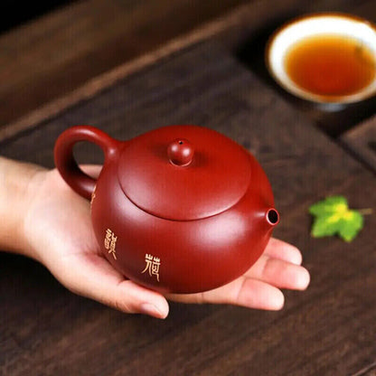 280ml Chinese Lotus Yixing Purple Clay Teapot Small Capacity Puer Oolong Tea Set