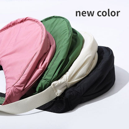 Simple Nylon Hobos Shoulder Bag Padded Messenger Small Purse Handbags 30*15*9CM