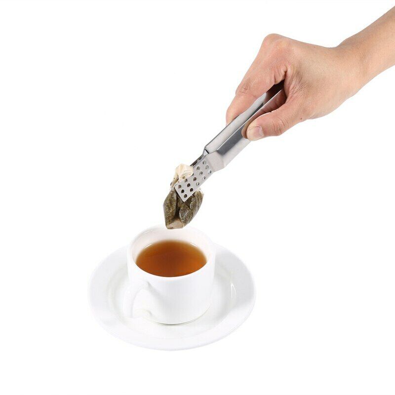 Stainless Steel Tea Bag Clip Teabag Set Clip Tea Bag Tong Squeezer Tea Bag Clamp