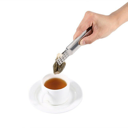 Stainless Steel Tea Bag Clip Teabag Set Clip Tea Bag Tong Squeezer Tea Bag Clamp