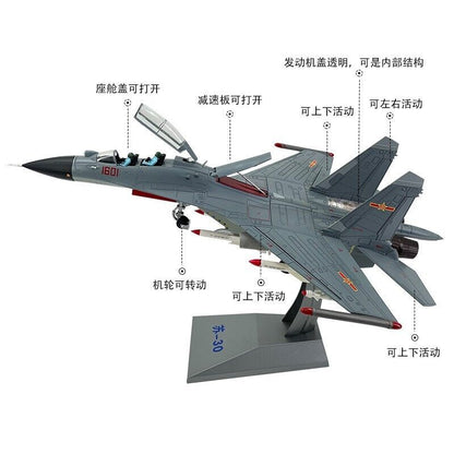 1:48 46CM SU-30 Fighter Aircraft Bomber Diecast Military Airplane Plane Model