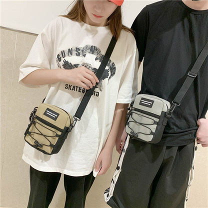 Messenger Handbag Cell Phone Pocket Purse Nylon Shoulder Bag 14*16*6CM Polyester
