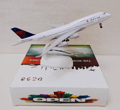 20CM DELTA BOEING 747-400 N670US Passenger Aircraft Plane Diecast Airplane Model