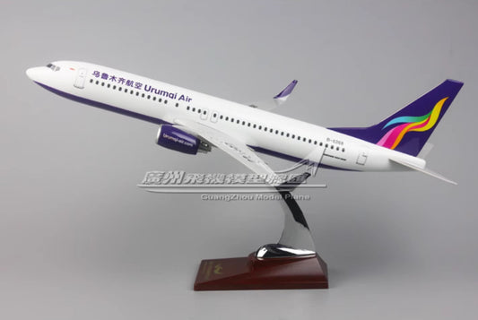 40CM Urumqi Air BOEING 737-800 B-6268 Passenger Airplane Resin Aircrarft Model