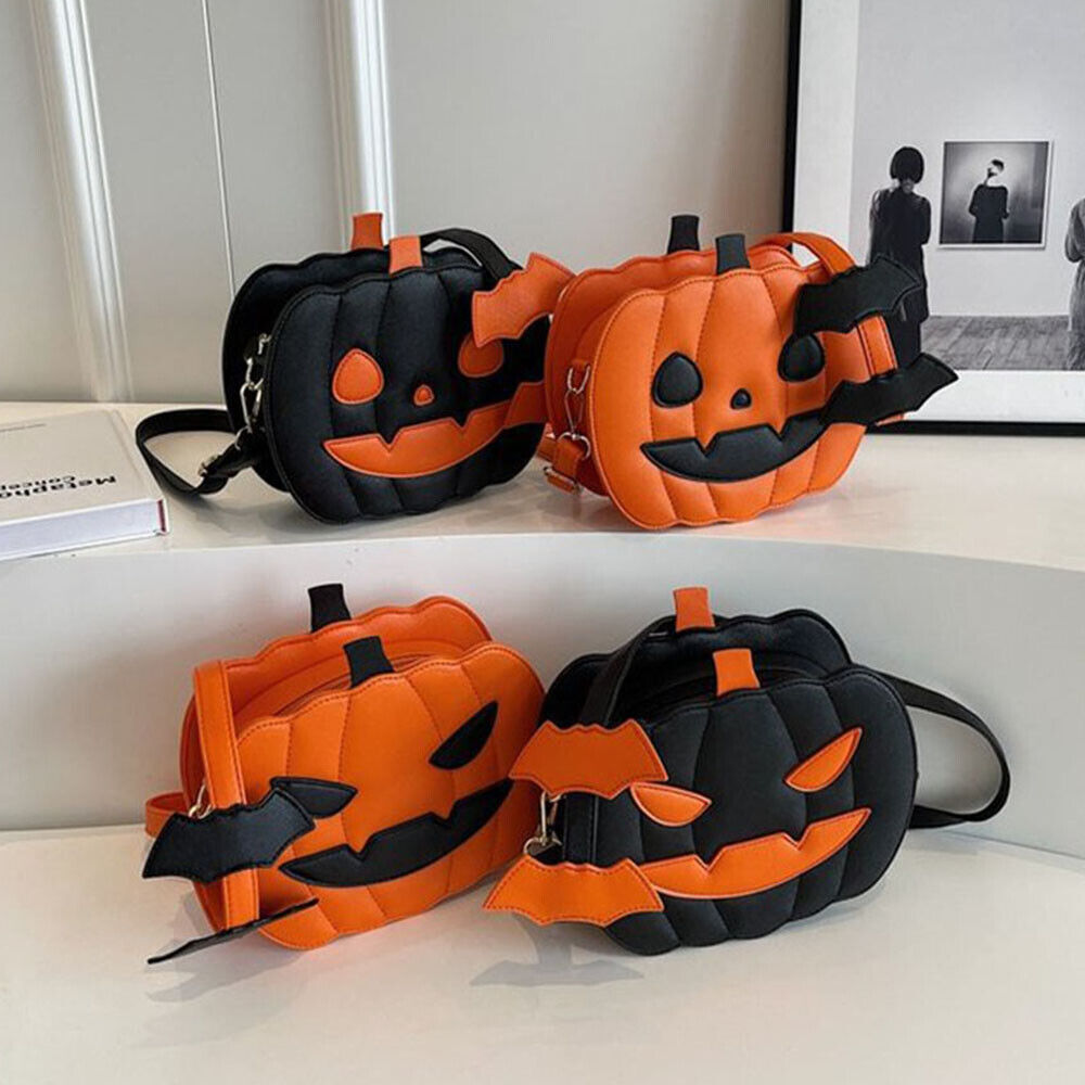 Halloween Bag PU Leather Pumpkin Purse Crossbody Bag Satchel Bag Shoulder Bag