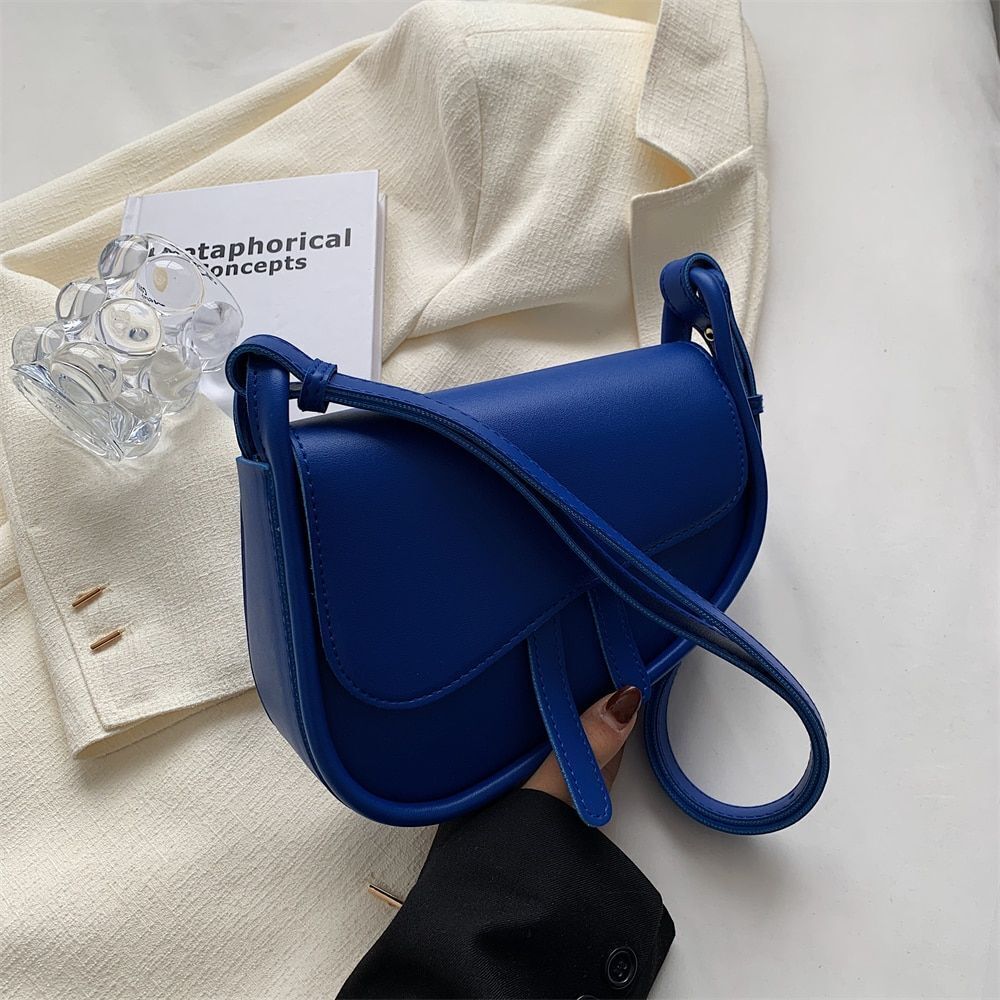 Fashion Saddle Bag New Small Shoulder Bags Solid Crossbody Female Messenger Bag