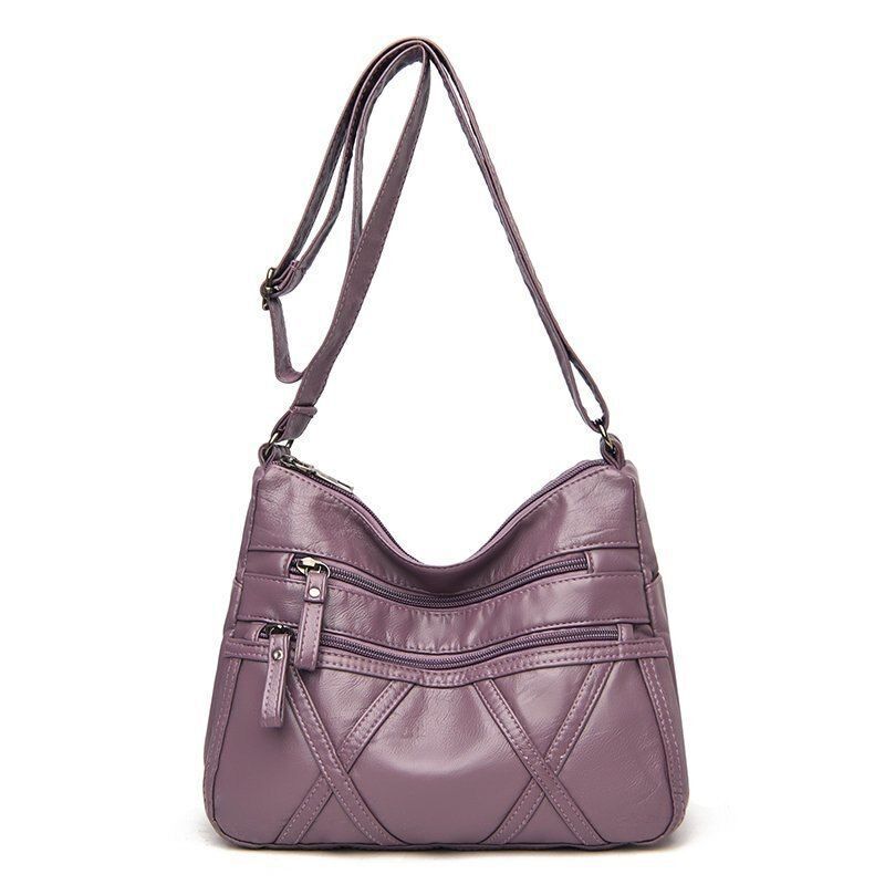 High Quality Soft Leather Shoulder Bags Multi-Layer Crossbody Bag Handbag Purse