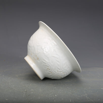 5.5" Chinese Yuan Nightlight Porcelain White Glaze 12 Zodiac Animal Dragon Cup