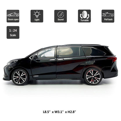 1/24 Sienna MPV Model Toy Car Metal Diecast Toy Vehicle Boys Toys for Kids Gifts
