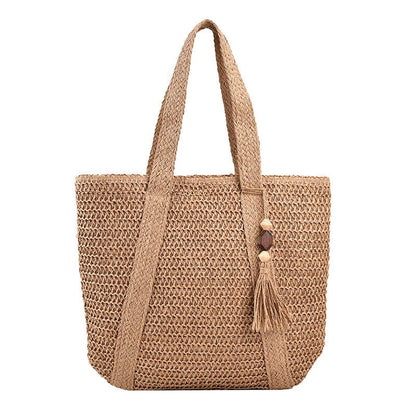Weave Tote Summer Handbag Bohemian Shoulder Bag Women Ladies Travel Bag