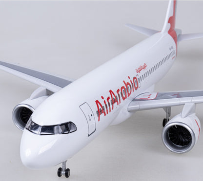 47CM 1:80 Air Arabia AIRBUS A320neo Airplane Landing Gears Resin Aircraft Model