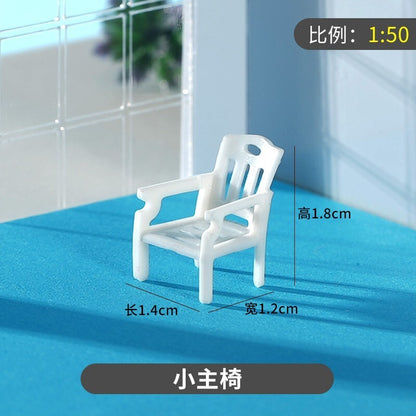 1/50 Cinema Chairs Model Mini Furniture Scene Props Model Accessories