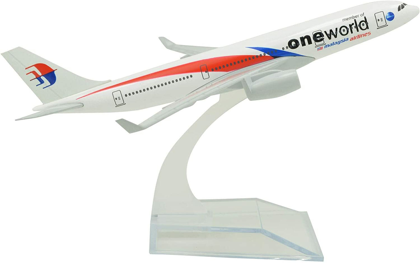 1:400 16cm Malaysia Airlines Airbus A330 ONE World Metal Airplane Mode Diecast