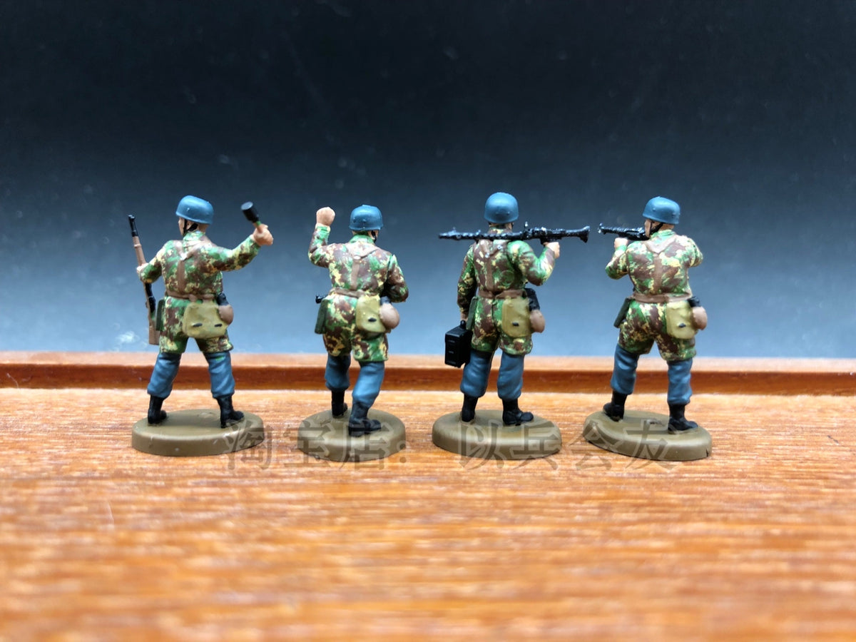 1/72 4Pcs World War II German Parachute Soldier Model