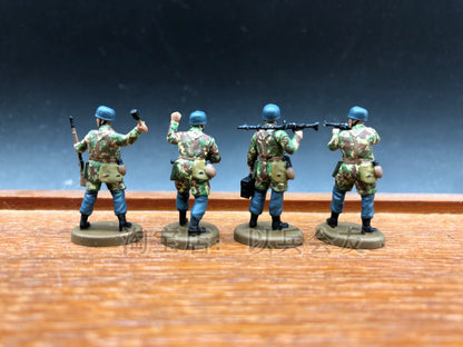 1/72 4Pcs World War II German Parachute Soldier Model