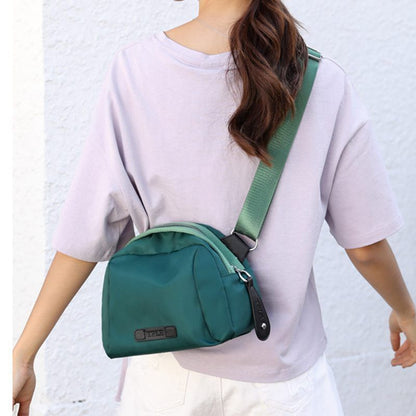 Nylon Black Handbag Shell Shape Portable Everyday Crossbody Bag 24*17*14CM Purse