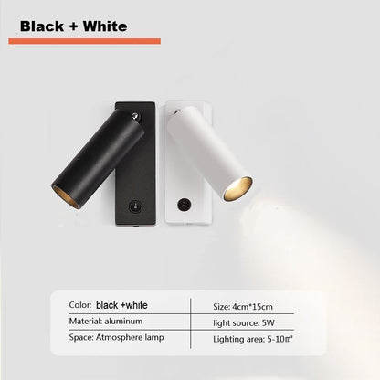 Wall Light Indoor LED Nordic Home Bedroom Bedside Headboard Reading Lamp Fixture