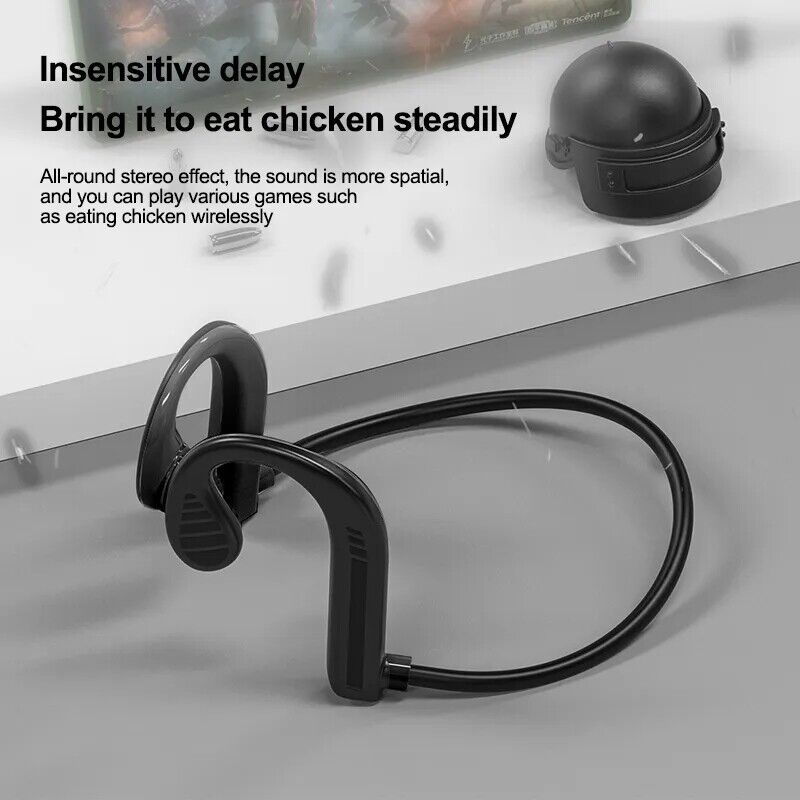 Bluetooth 5.2 Bone Conduction Headset Wireless Outdoor Sport Open Ear Headphones