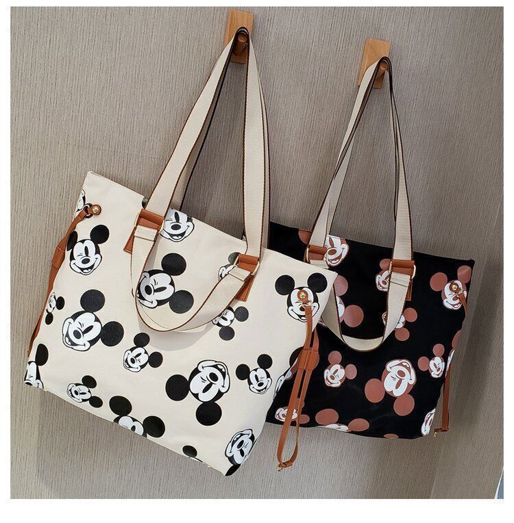 Cute Disney Mickey Mouse Fashion Canvas bag large capacity tote bag shoulder bag