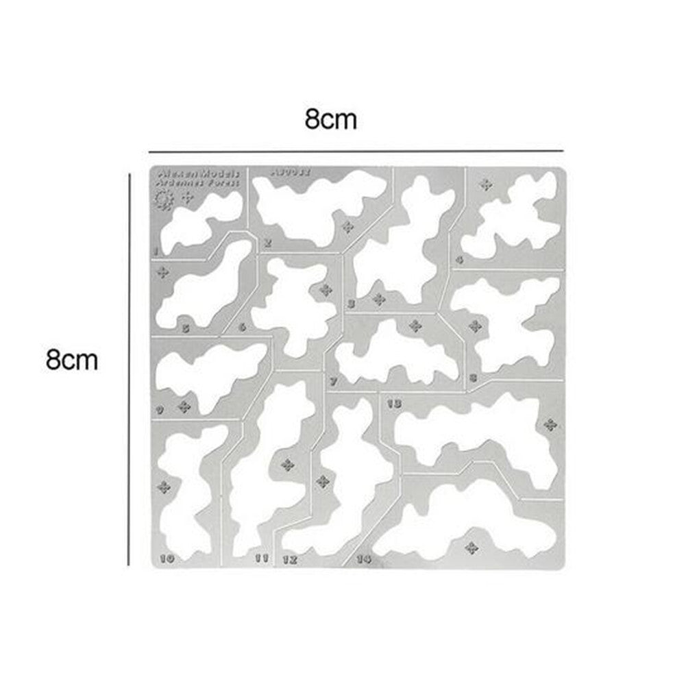 1/35 1/100 Steel Forest Camouflage Stenciling Template Leakage Spray Model Tool