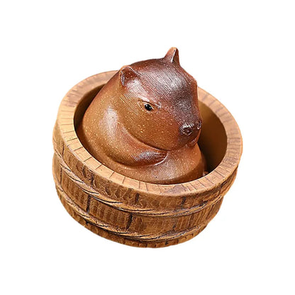 Capybara Tea Pet Statue Yixing Tea Pet Ornaments Pottery Clay Sculpture