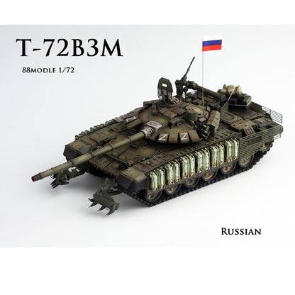 88MODLE 1/72 Russian T-72B3M Main Battle Tank Battle Damage Finished Model-