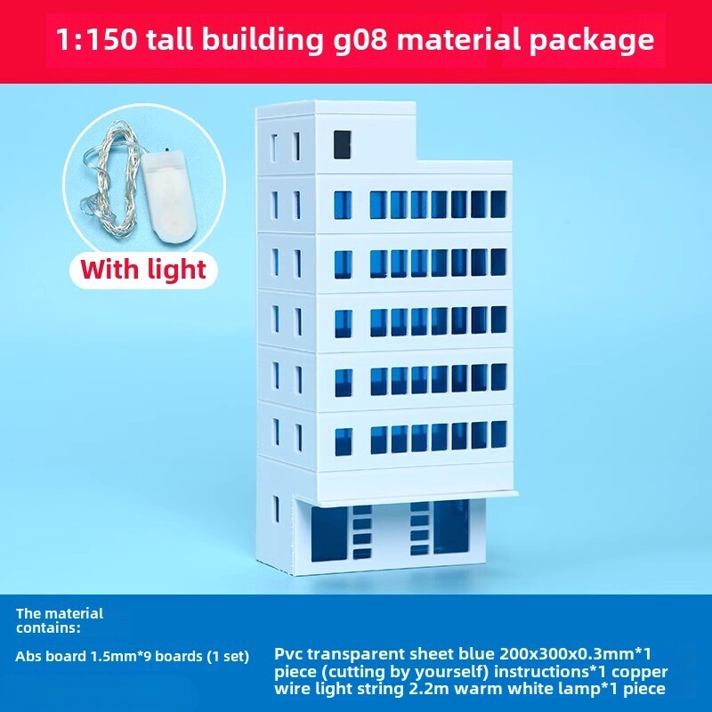 1/150 Building Model City Road Building DIY Scene Display Model Gifts