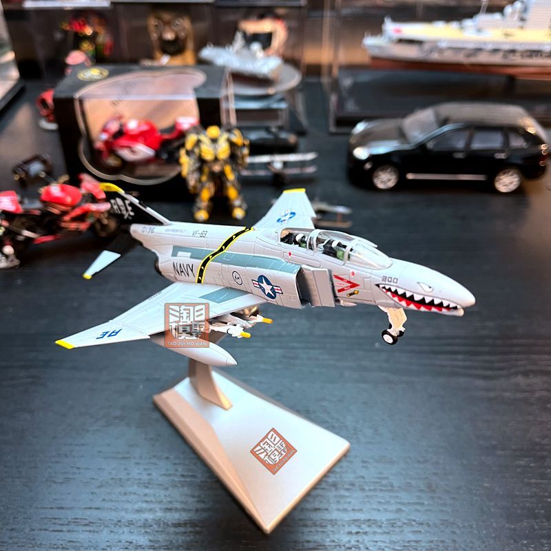 1:100 US F4C Phantom Fighter Alloy Aircraft Model