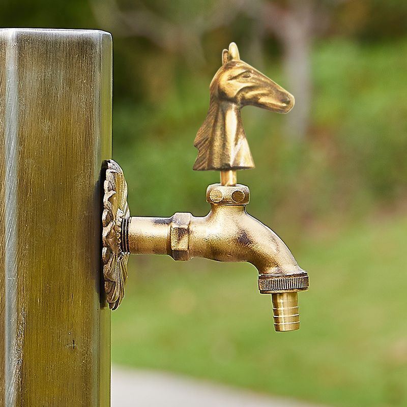 Decorative Garden Faucet Brass Animal Shape Bibcock Retro Tap Bathroom Accessory
