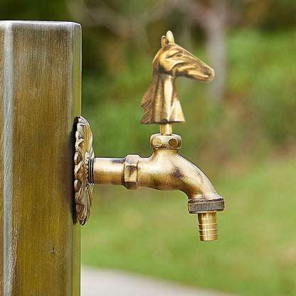 Decorative Garden Faucet Brass Animal Shape Bibcock Retro Tap Bathroom Accessory