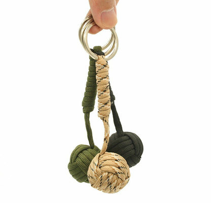 Key Chain Ball Protection Black Emergency Paracord Self Defense Lanyard Survival