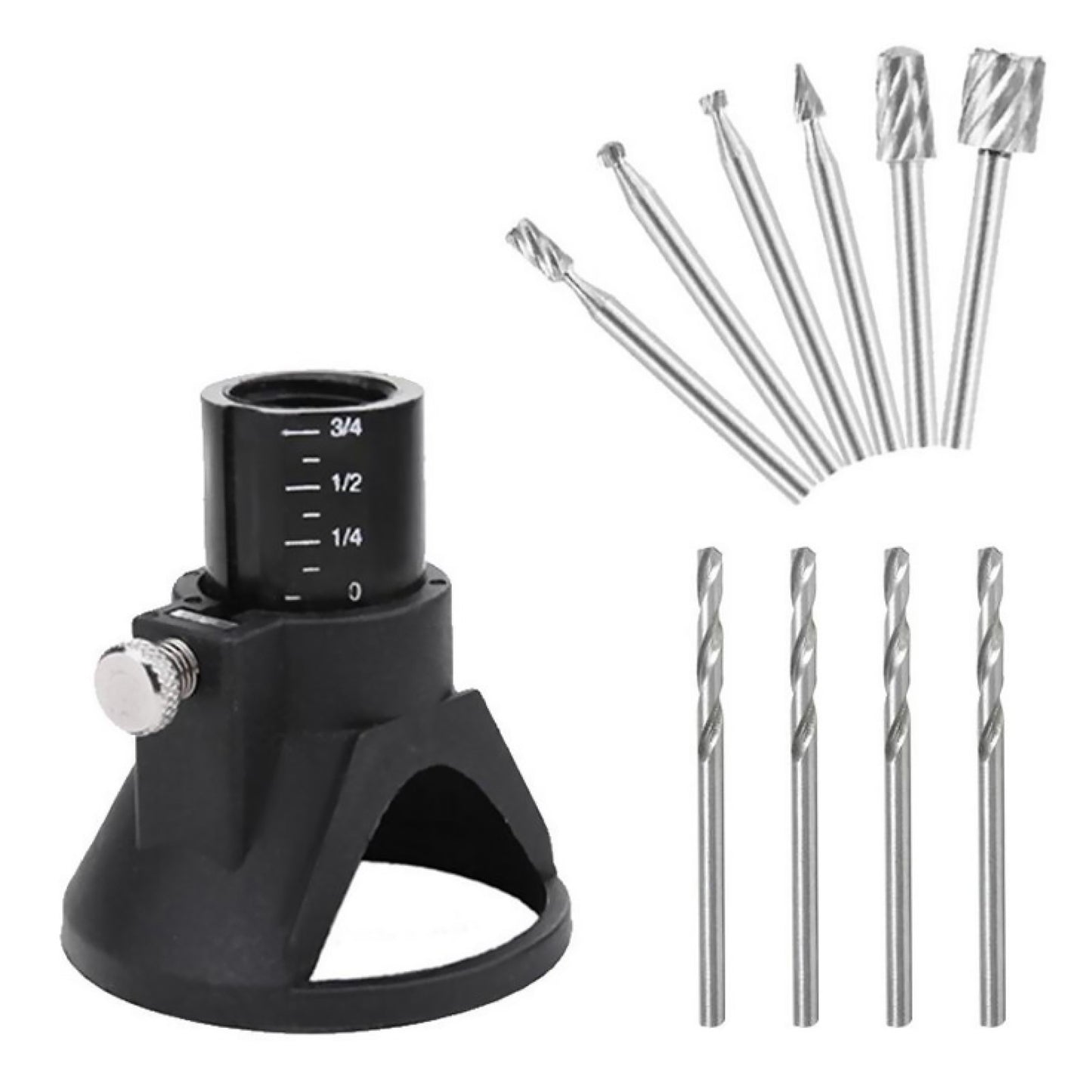 Large Window Wood Cutting Guide HSS Router With Drill Bits Set For Dremel E
