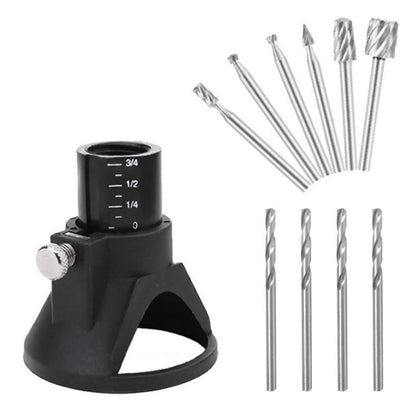 Large Window Wood Cutting Guide HSS Router With Drill Bits Set For Dremel E