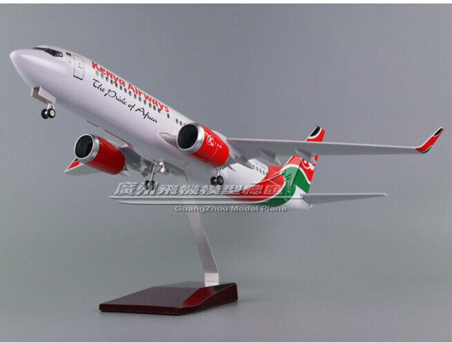 47CM 1:80 Kenya Airlines BOEING 737 Passenger Airplane Landing gear Resin Model